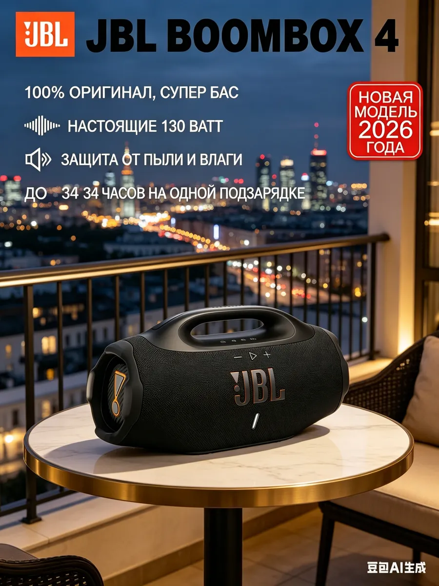 JBL Портативная акустика Boombox 4 Black беспроводная