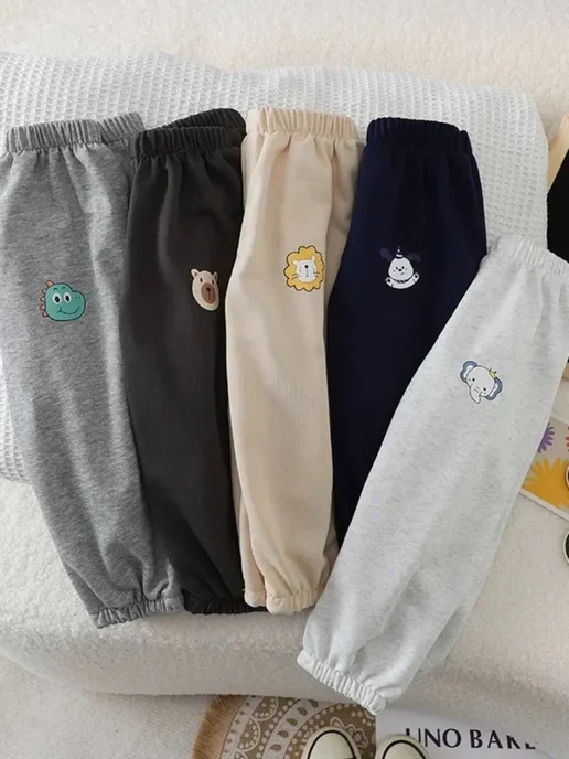 Kids.mini Штаны детские спортивные на резинке для садика, джоггеры, розовый, фото 2