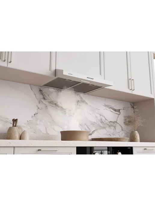 ELIKOR Вытяжка кухонная Eco ONE 50 WH белый кнопочное, белый, фото 8