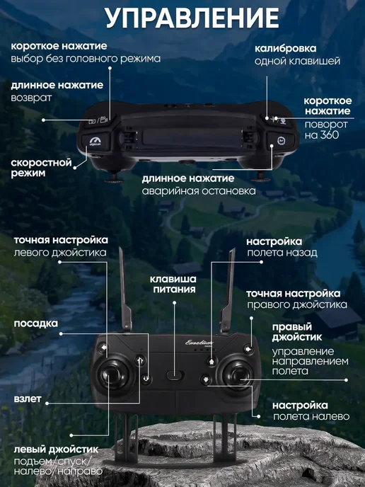 Квадрокоптер дрон детский 2 камеры до 100м, 100 м, фото 7