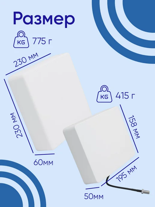 Усилитель сотовой связи и интернета Kroks KRD-900/1800/2100, комплект репитер с антеннами, GSM 3G 4G LTE, до 150 м2, белый, фото 8
