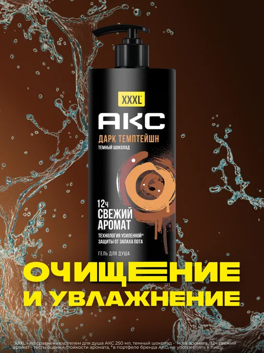 АКС Гель для душа мужской парфюмированный с дозатором 1000 мл, 1000 мл, фото 3