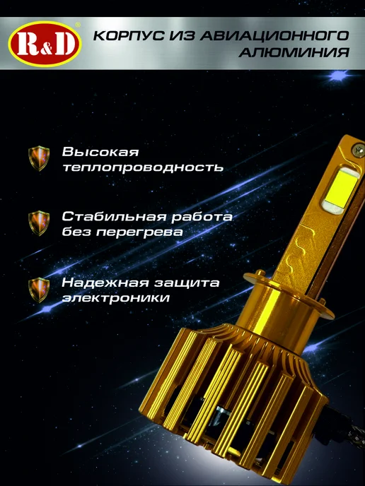 R&D Led лампы H1 автомобильные светодиодные лед 2 шт, 2 шт, фото 2