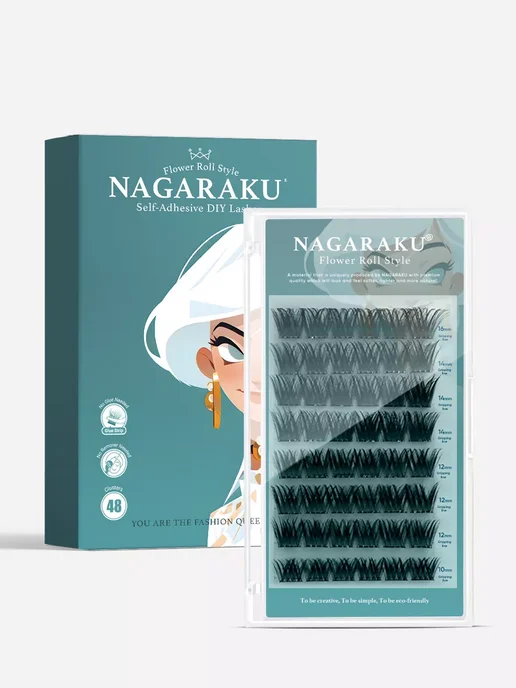 Nagaraku Накладные ресницы без клея, вариант