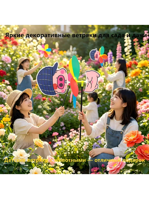 Декоративный садовый флюгер (петух, пчела, жираф), вариант, фото 2