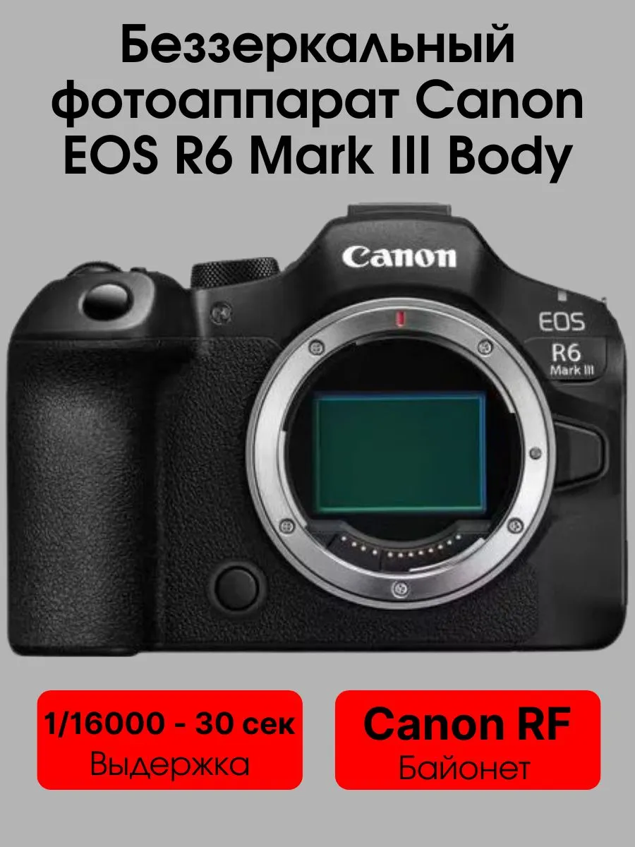 CANON Беззеркальный фотоаппарат EOS R6 Mark III Body