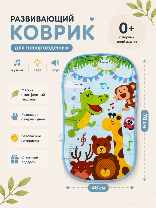Развивающий коврик для новорожденных с пианино, вариант, фото 5