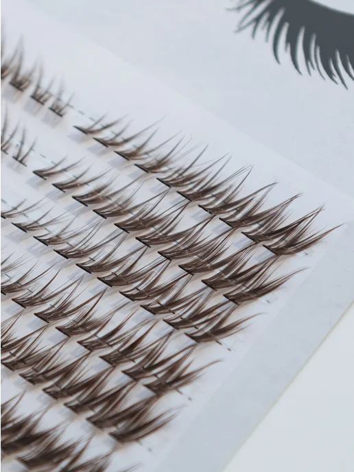 ha&ma brush Накладные ресницы пучки лисий эффект, коричневый, фото 3