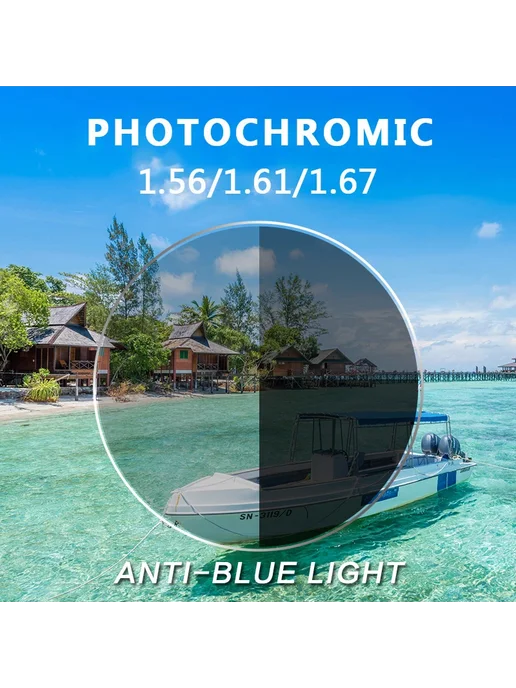 Gatenac Фотохромные линзы Gatenac Gray Myopia 1.56, серый