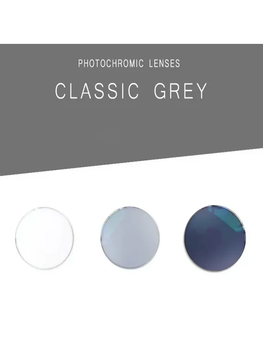 SO SMOOTH WIND Фотохромные линзы Classic Grey, индекс 1.56, серый