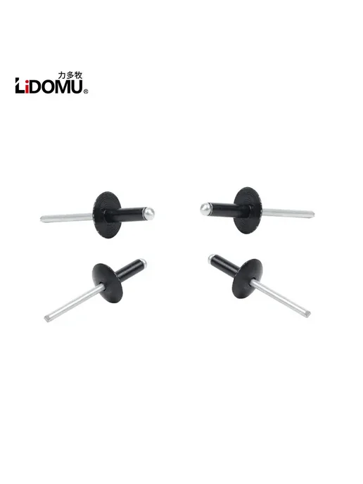 LiDOMU Заклепки алюминиевые черные ASL-B 4.8x16x16 мм, 50 шт, 4.8x18x16 мм, 50 шт, фото 5