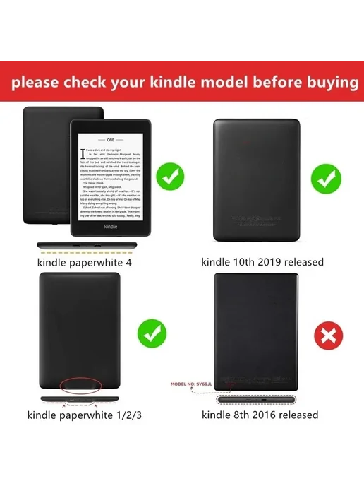 AYANJIN Чехол для Kindle Paperwhite 2021, Red wine, красный, фото 6