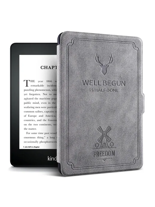 AYANJIN Чехол для Kindle Paperwhite 2021, Red wine, серый