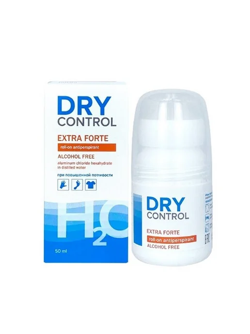 DRYCONTROL roll-on antiperspirant h2o extra forte 50 мл без спирта, 50 мл