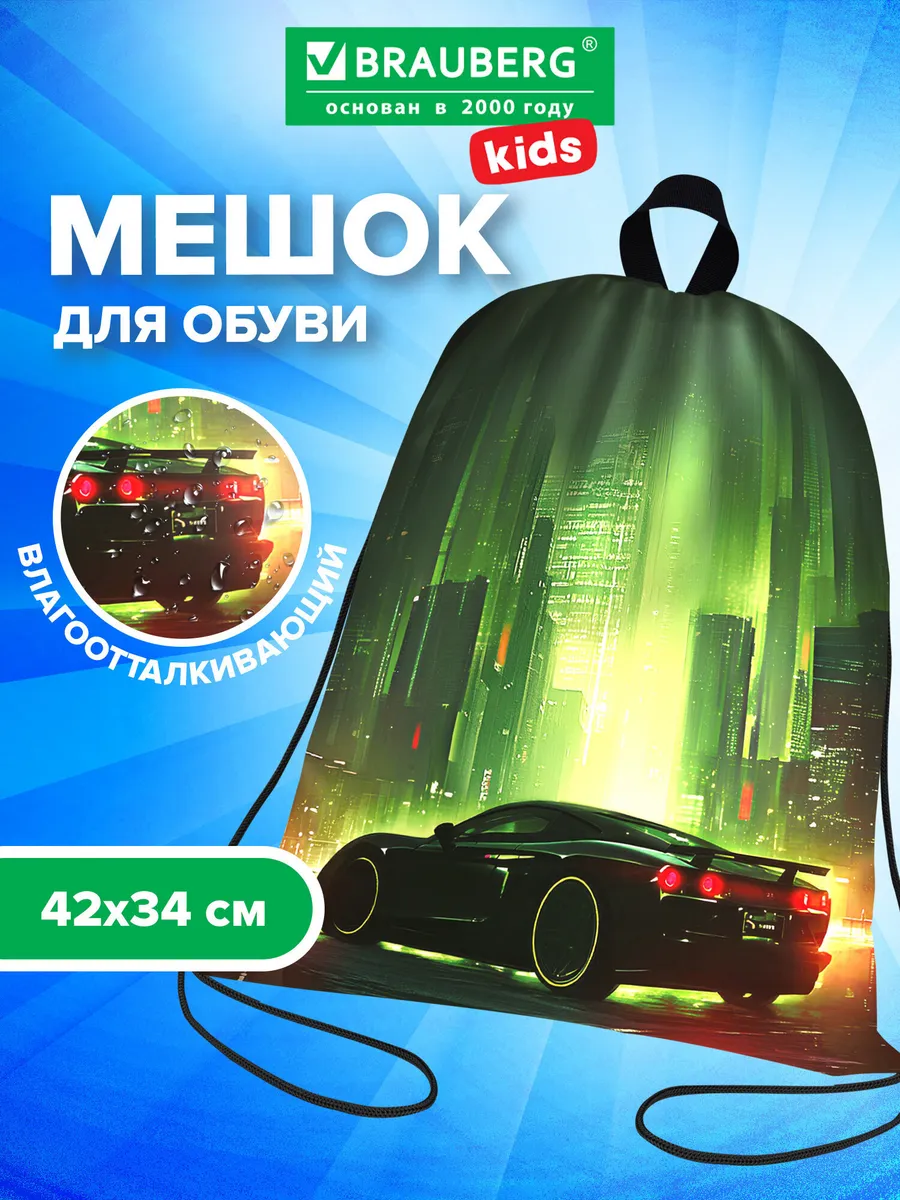 Мешок для обуви, сумка для сменки в школу, чехол плотный