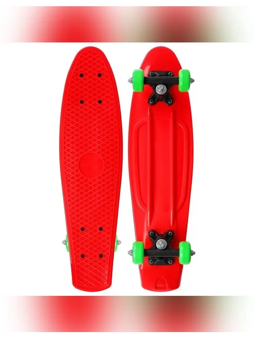 onlytop Пенниборд для начинающих 56×15 см красный, 56x15 см, фото 2