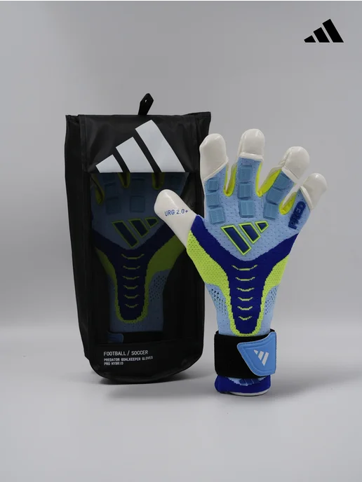 Перчатки вратарские футбольные Adidas Predator PRO 26, синий, фото 2