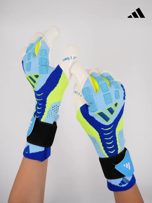 Перчатки вратарские футбольные Adidas Predator PRO 26, синий, фото 3