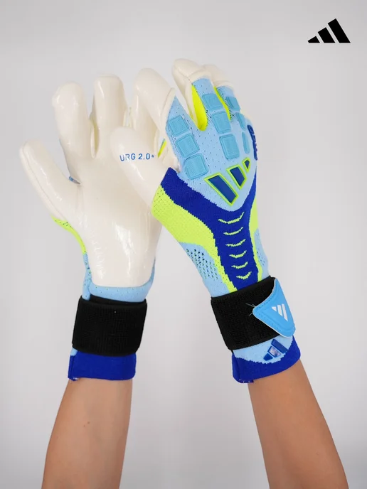 Перчатки вратарские футбольные Adidas Predator PRO 26, синий, фото 4