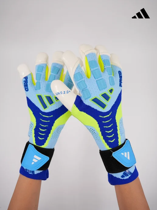 Перчатки вратарские футбольные Adidas Predator PRO 26, синий, фото 5