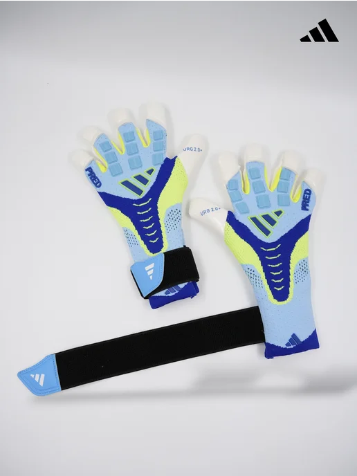 Перчатки вратарские футбольные Adidas Predator PRO 26, синий, фото 6
