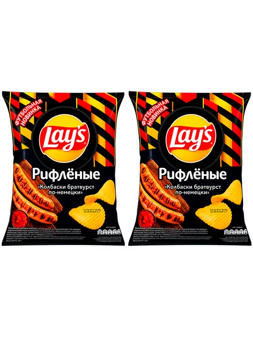 Lay's Чипсы картофельные Колбаски братвурст по-немецки, 105г, 2шт, 105 г, 2 шт