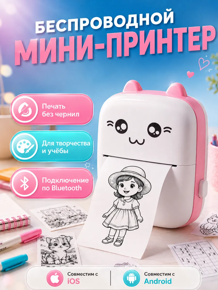 Мини принтер детский