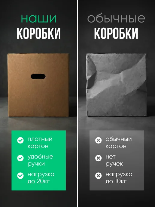 TESFE Картонная коробка с ручками для переезда 5 штук, вариант, фото 7