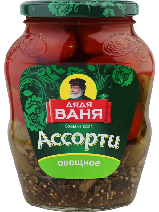 Ассорти маринованное ДЯДЯ ВАНЯ огурцы и томаты, 680г, 680 г, фото 2