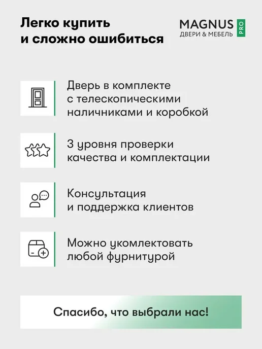 Magnus Дверь межкомнатная деревянная с коробкой InvisibleR 60, черный, фото 7
