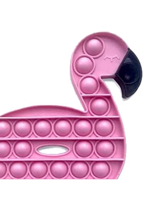 Антистресс Пуш-бабл, мягкая игрушка flamingo, розовая, розовый, фото 5