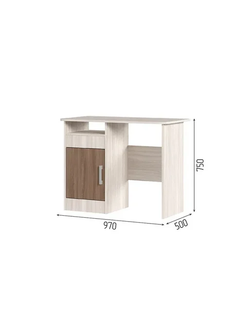 Стол компьютерный с тумбой 97*75*50 см, 97x75x50 см, фото 3