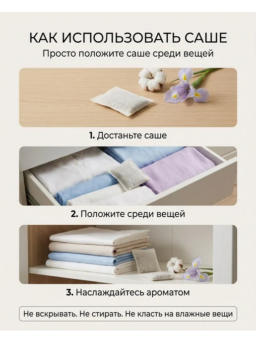 Arti.Kati Саше для белья в шкаф, белый, фото 5