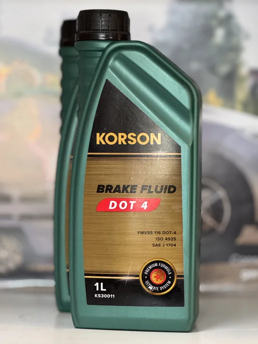 KORSON моторные масла и жидкости Тормозная жидкость KORSON DOT 4 1 л KS30011, 1 л