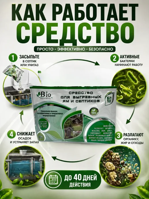 Vseisrazy Средство для септика и выгребных ям от запаха, засоров и ила, вариант, фото 2