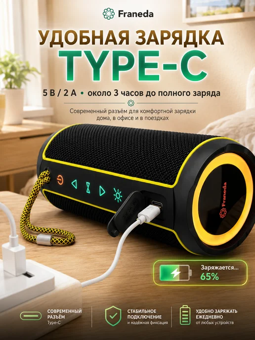 Franeda Колонка беспроводная Bluetooth FD-A020, вариант, фото 4