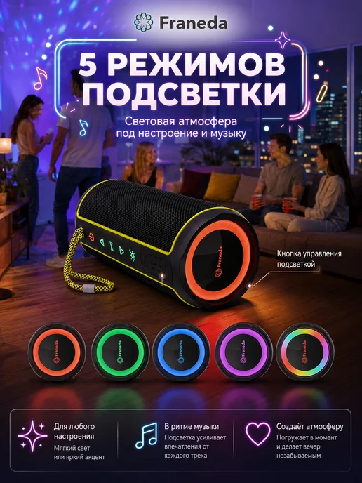 Franeda Колонка беспроводная Bluetooth FD-A020, вариант, фото 8