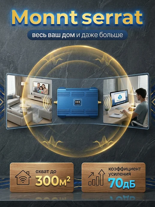 Усилитель сотовой связи и интернета LTE 900-1800-2100 МГц, голубой, фото 3