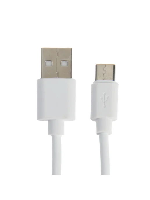 АВТОКОМПЛЕКТ Кабель Luazon, Type-C - USB, 2 А, 1 м, белый Аксессуары для, 1 м, фото 2