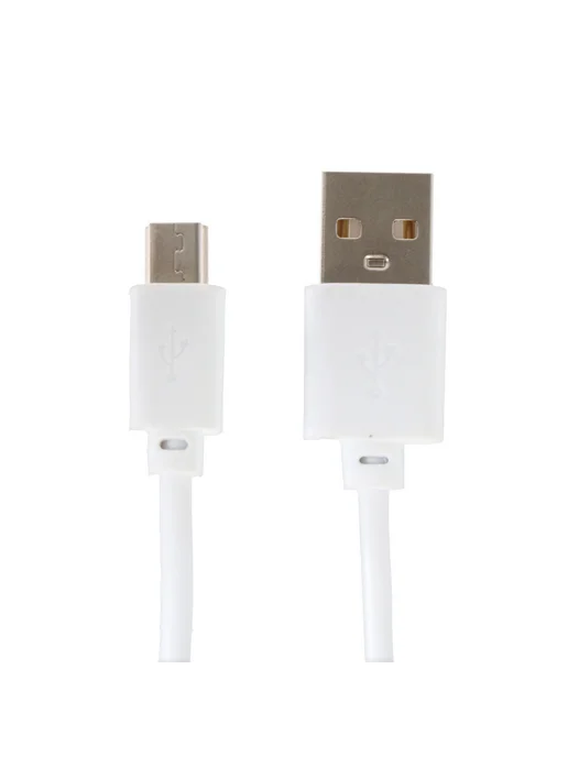 АВТОКОМПЛЕКТ Кабель Luazon, miniUSB - USB, 1 А, 1.5 м, бел Аксессуары для, 1,5 м, фото 2