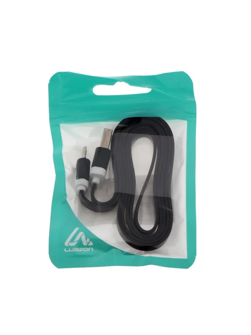 АВТОКОМПЛЕКТ Кабель Luazon, microUSB - USB, 1 А, 1 м, плос Аксессуары для, 1 м, фото 4