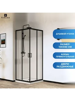VINCEA Душевой уголок City VSS-5CT9010CLB, 1000*900
