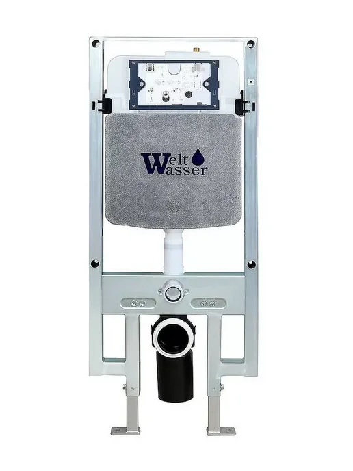 WeltWasser Комплект унитаза AMB 497ST + ERLENBACH 004 GL-WT + AMB RD-CR, белый, фото 3