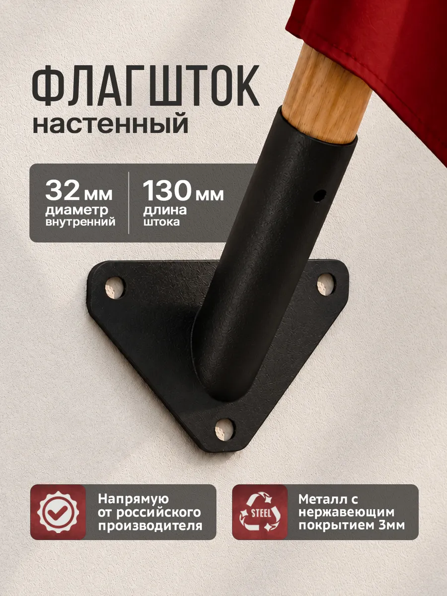Флагшток настенный уличный держатель для флага