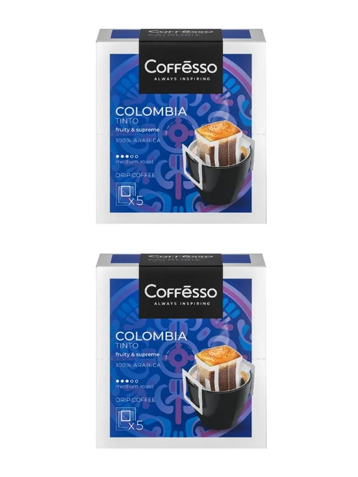 COFFESSO Кофе молотый Colombia Tinto, 50 г, 50 г, в упаковке 800 г