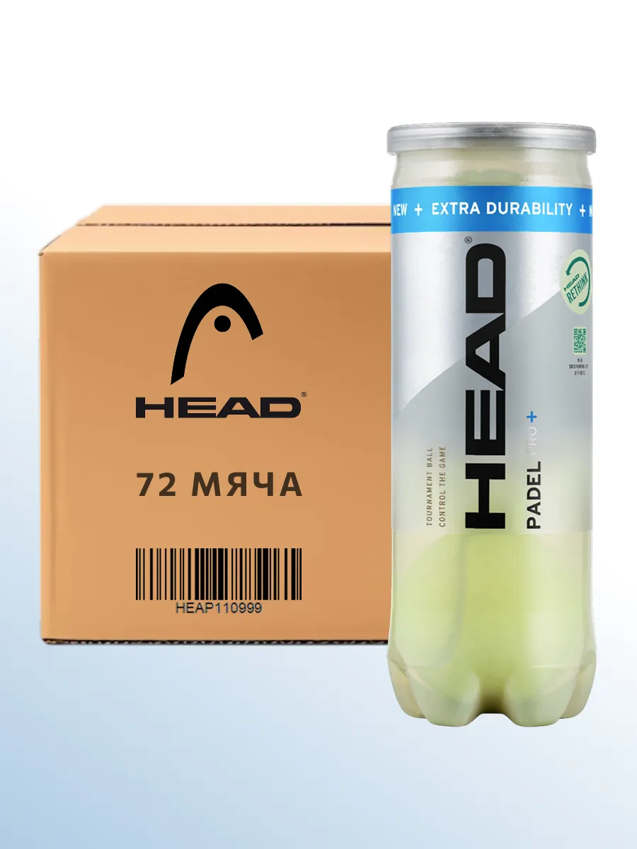 Мячи для падел тенниса HEAD Padel Pro+, 72 шт. (24х3 шт.)