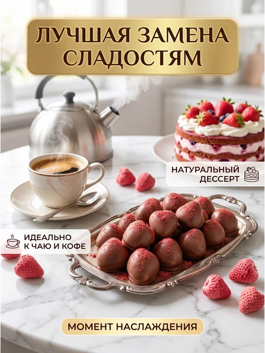 Клубника сублимированная в молочном шоколаде, вариант, фото 5