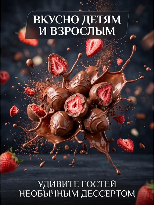 Клубника сублимированная в молочном шоколаде, вариант, фото 6