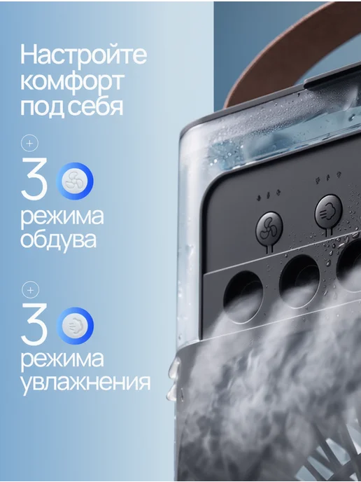 Smart_Home Мини-кондиционер вентилятор для воздуха настольный, черный, фото 2
