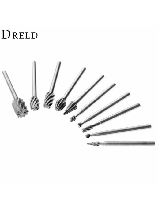 DRELD Набор фрез из быстрорежущей стали 10 шт, 10 шт, фото 2